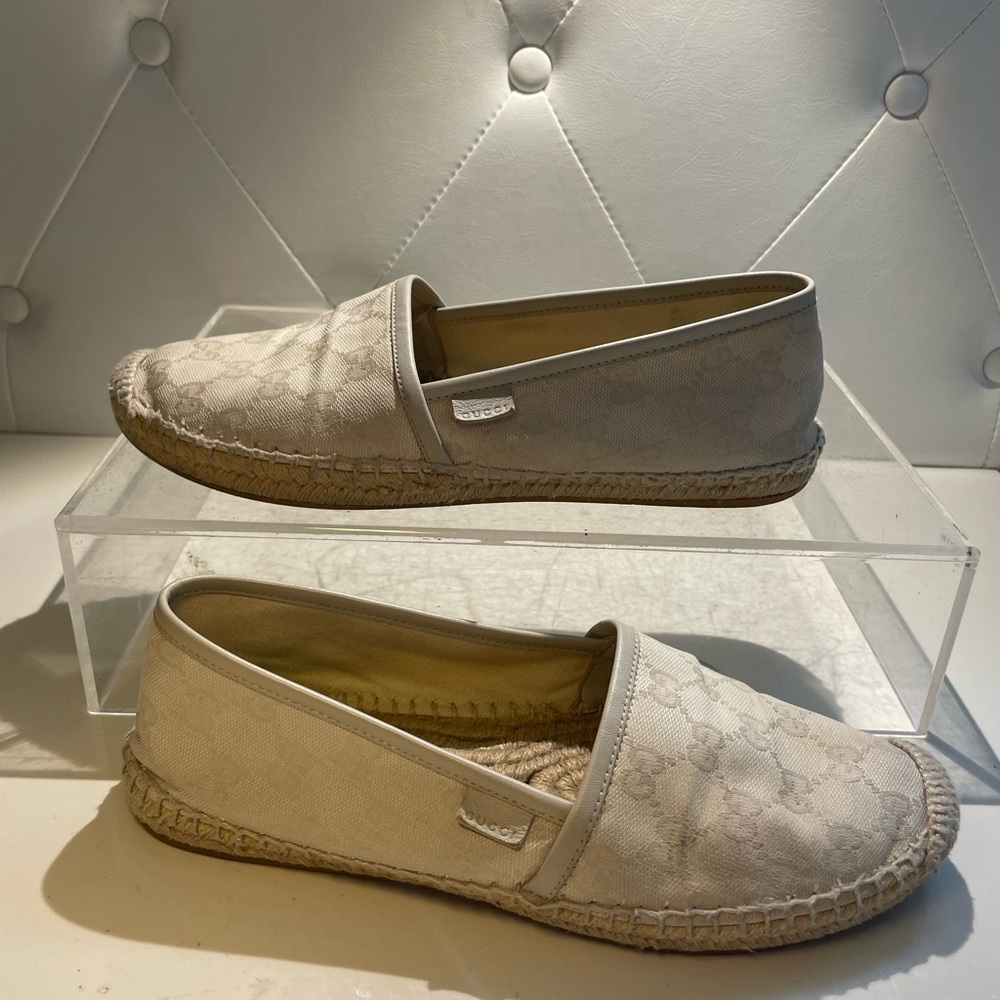 GUCCI espadrilles cream canvas sz 38 mdd in spain - Picture 7 of 16